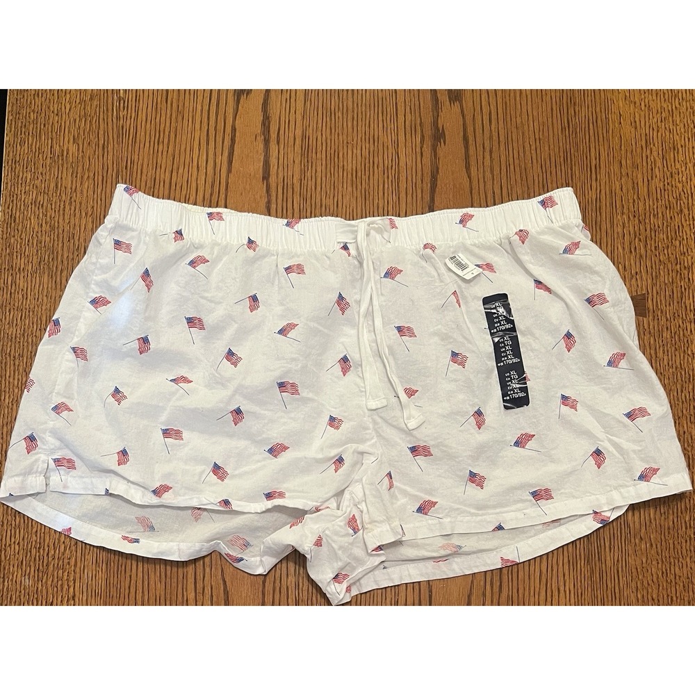 Love By Gap USA American Flag Pajama Shorts Size XL NWT